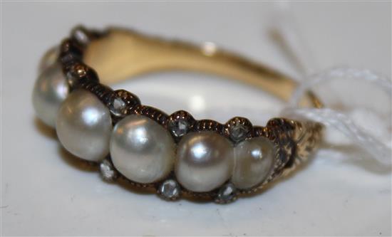 Victorian pearl ring